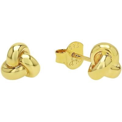 Paar Ohrstecker AMOR "Knoten-Optik", gold (gelbgoldfarben), Ohrringe, Damen, Silber 925 (Sterlingsilber)
