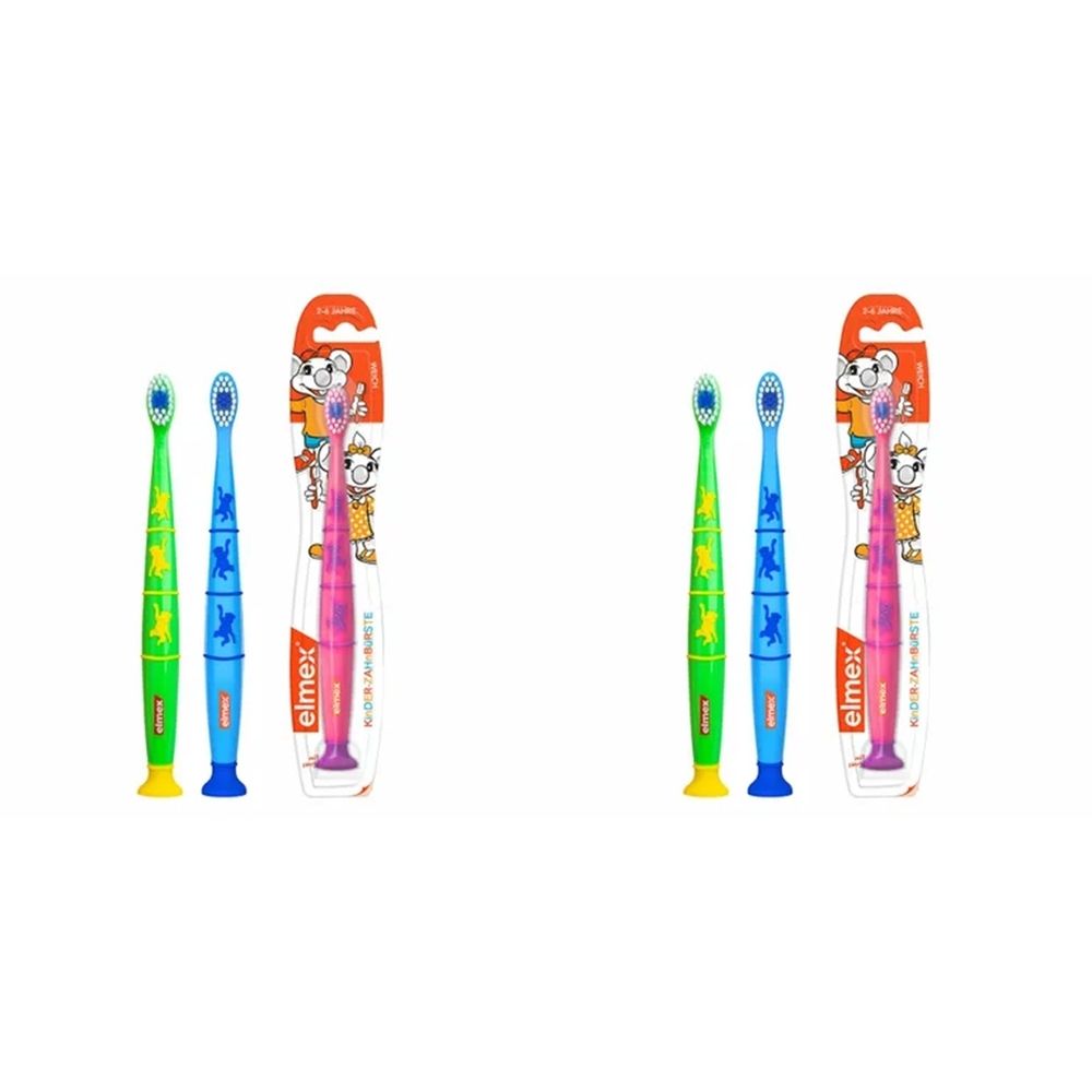 2x Elmex Kinder Zahnbürste Duo Pack 2x2 St