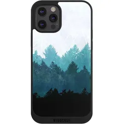 Nivocase Handyhülle für Apple iPhone 12 Pro Hülle NIVOpure Case Schwarz Abstrakt Baum Wald (Apple iPhone 12 Pro), Smartphone Hülle, Schwarz
