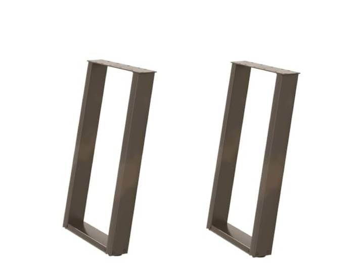 hliofuir Esstischbeine U-Form 2er Set Stahl Tischkufen Metall 50x73 cm Neigbare Tischkufen aus pulverbeschichtetem Stahl mit verstellbaren Gleitern fuer Esszimmer und Arbeitszimmer DIY Projekte.