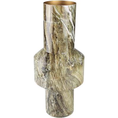 Tischvase AM DESIGN "Marmoroptik", braun, H:45cm Ø:20cm, Metall, Vasen, Dekovase aus Metall, Höhe ca. 45 cm