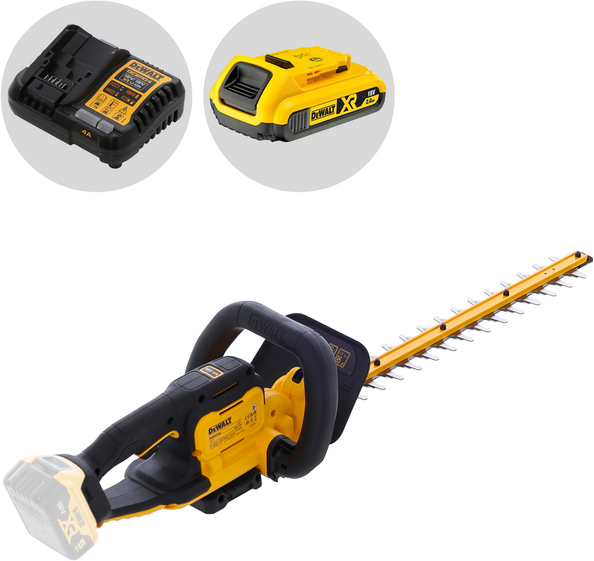 DeWalt DCMHT564P1-QW - Tagliasiepi a batteria - 18V 2Ah - Lama da 55 cm