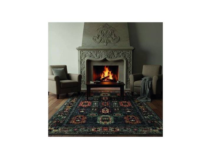 Melis Home Tapis kilim en chenille Multi 120 x 160 cm Coton impression numérique antidérapant 9 mm