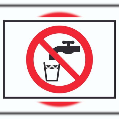 HB-Druck Kein Trinkwasser Symbol Schild Nicht Trinken A5 (148x210mm)