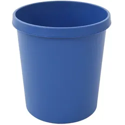 Papierkorb Helit 18 L blau Runder Mülleimer ohne Deckel