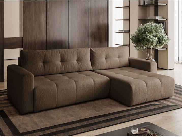 Kaiser Möbel Ecksofa VIENNA - Stil, Komfort und Funktionalität - BRAUN RECHTS