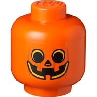 LEGO Storage Head "Kürbis", groß, Aufbewahrungsbox orange/schwarz