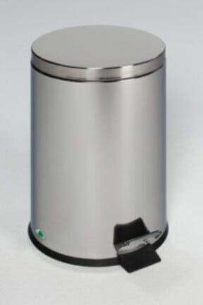 VAR Collecteur de déchets à pédale 12 l inox poli 12 l (43033)