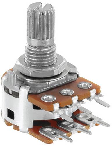 Alpha RV16A01F20KB10KM RV16A01F20KB10KM Dreh-Potentiometer Stereo 0.2W 10kΩ 1St.