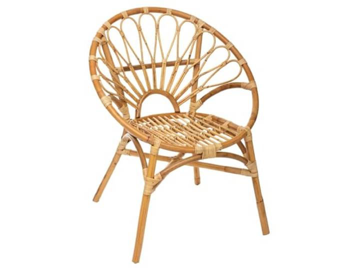 Atmosphera – Praya Sessel aus Naturrattan, stapelbar – B 67 x H 84 cm – Für Wohnzimmer, Veranda, Schlafzimmer, Akzentstuhl