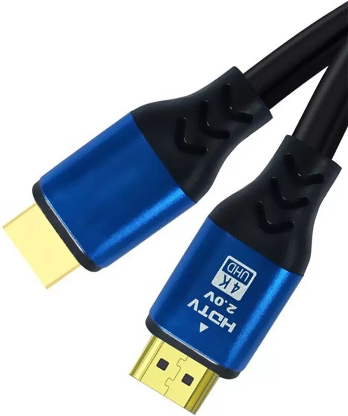 INF 4K HDTV 2.0 Kabel – Aluminiumlegierung, Blaue Ummantelung – Ideal für Heimkino 1 Mio.