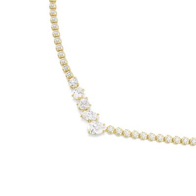 Collier SWAROVSKI "Schmuck Geschenk MESMERA Halskette", gold (gelbgoldfarben, kristallweiß), Halsketten, Damen, Metall, Collier, mit Swarovski Kristall