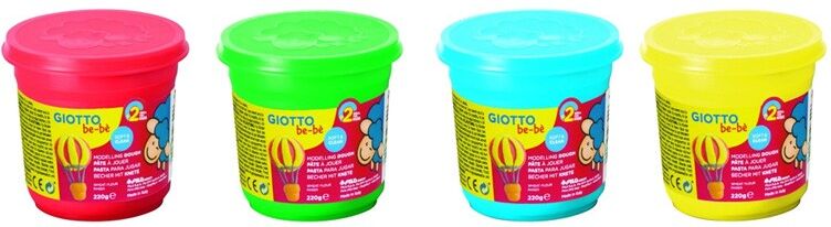 18 Pots 220G Pate à Jouer Giotto Be-bè assortiment de couleurs
