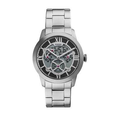 Quarzuhr FOSSIL "Townsman", edelstahlfarben, Armbanduhren, Herren, Quarzuhr, Armbanduhr, Edelstahlarmband, digital, analog