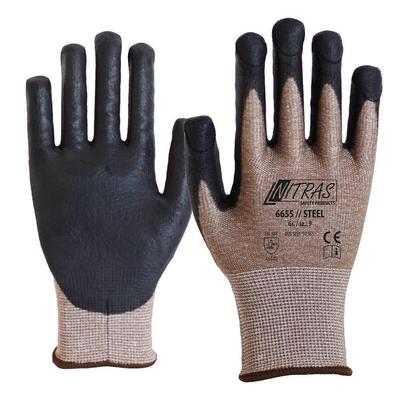 AS Arbeitsschutz Arbeitshandschuhe | 50 Paar Nitras STEEL | Gr.10 | Stichschutzhandschuhe