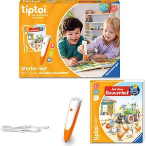 tiptoi Hörstift Ravensburger 00114, Starter-Set, Audio-Stift & Bilderbuch Auf dem Bauernhof