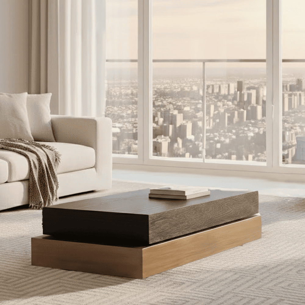 Marille Black & Bronze Stacked Coffee Table