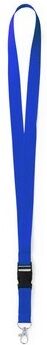 Lanyard publicitaire Kunel polyester bleu