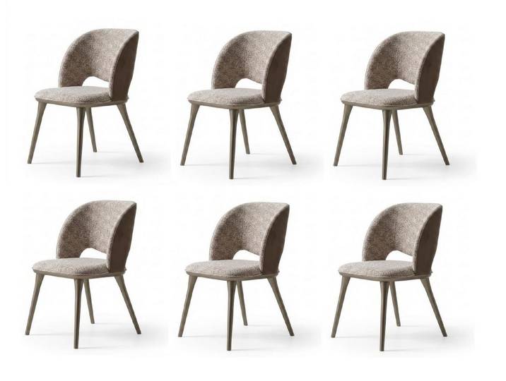 JVmoebel Esszimmerstuhl Stuhl-set Stuhl Modern Beige Edel Esszimmerstuhl Polsterstuhl Design, Made in Europa