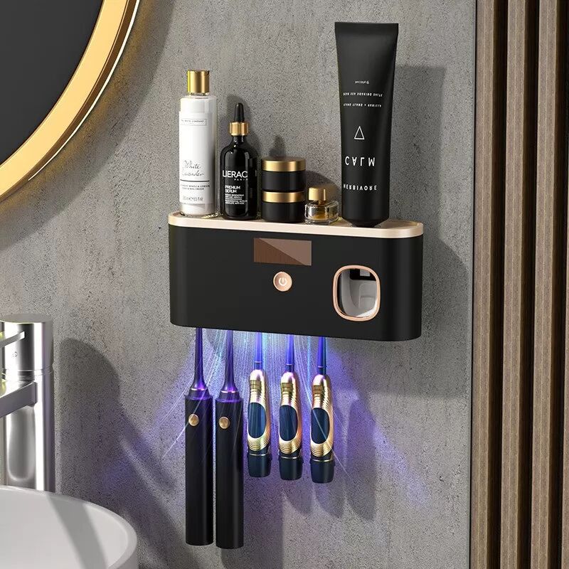 INF Smarter UV-Zahnbürsten-Sanitizer-Halter – Wandmontierter elektrischer Zahnbürstensterilisator