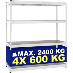 CLP Schwerlastregal 160x60x180 cm   Farbe: weiß