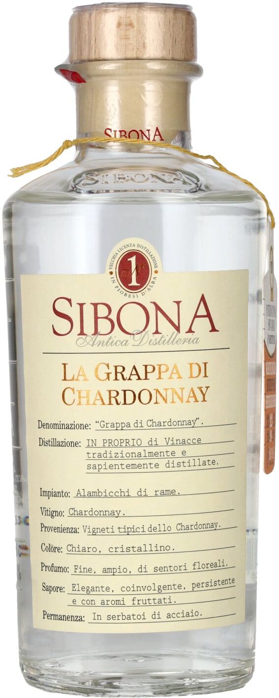 Sibona La Grappa di CHARDONNAY 40% Vol. 0,5l