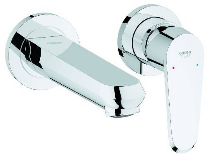 GROHE Eurodisc Cosmopolitan\, mitigeur lavabo 2 trous Mitigeur lavabo avec cartouche céramique\, montage facile (chrome\, 19573002)