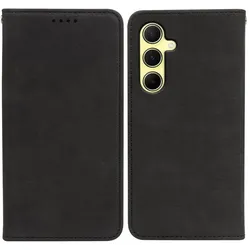 Cover-Discount Galaxy A18 / Galaxy A17 - Vintage Flip Case (Samsung Galaxy A17, Samsung Galaxy A18), Smartphone Hülle, Schwarz