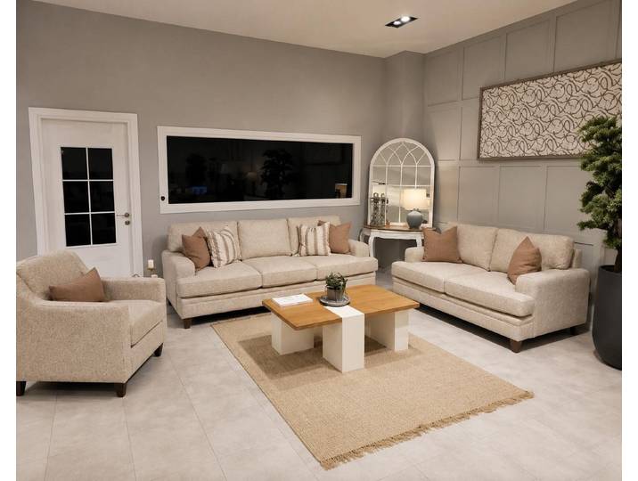 Xlmoebel Polstergarnitur Beiges stilvolles Sofa set 3-Sitzer Sofa 2-Sitzer Sofa Wohnzimmer, (3-tlg., 3-tlg)