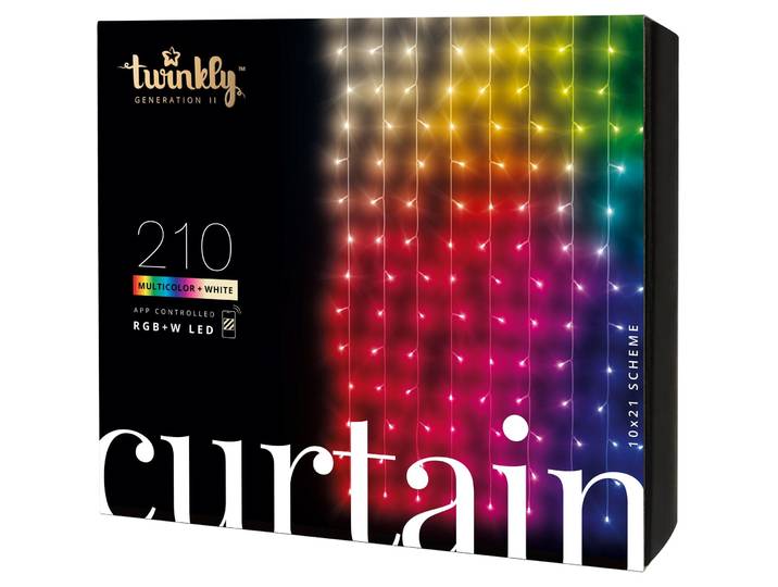 Twinkly CURTAIN mit 210 RGB+W LED 5mm - Farbe: schwarz
