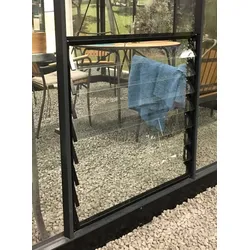 Juliana Lamellenlüfter inkl. Glas für Gewächshaus Premium, Orangerie & Gärtner schwarz