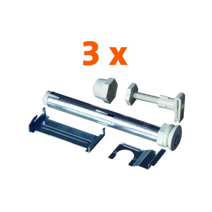 Purmo Bohrkonsolenset AZ03FT004000N83 3er für Laschen-HK 160mm