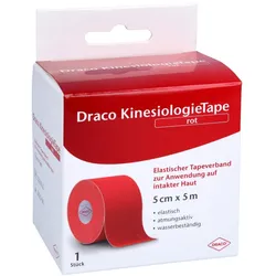 Draco Kinesiologietape 5 cmx5 m rot 1 St