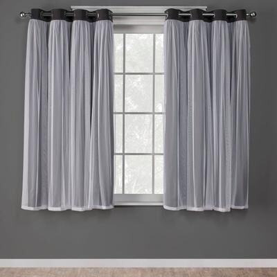 ATI Home Catarina Layered Curtain Panel Pair with grommet top