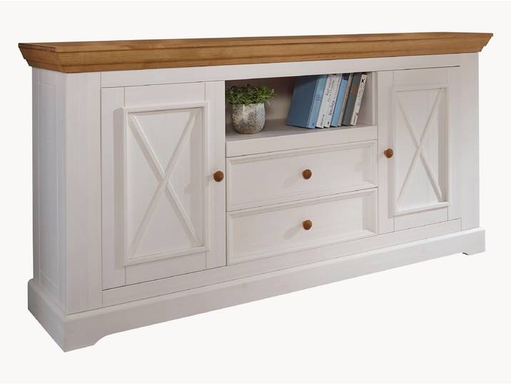 Sideboard Molina - Kiefer weiß-gewachst - Variante 01