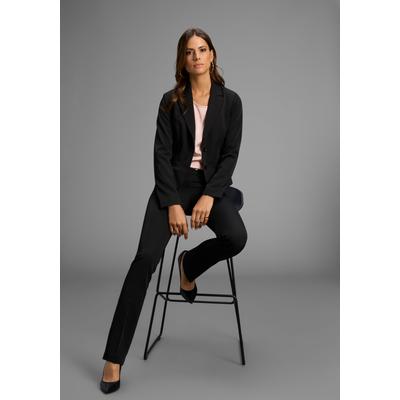Anzug MELROSE, Damen, Gr. 38, N-Gr, schwarz, Web, Obermaterial: 95% Polyester, 5% Elasthan. Futter: 100% Polyester, unifarben, sehr figurbetont, Anzüge Hosenanzug