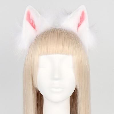 flauschiges Fuchsohren Stirnband handgemachtes Cos-Kostüm mit realistischen Merkmalen Cosplay Kawaii Requisiten Karneval Kopf Accessoires