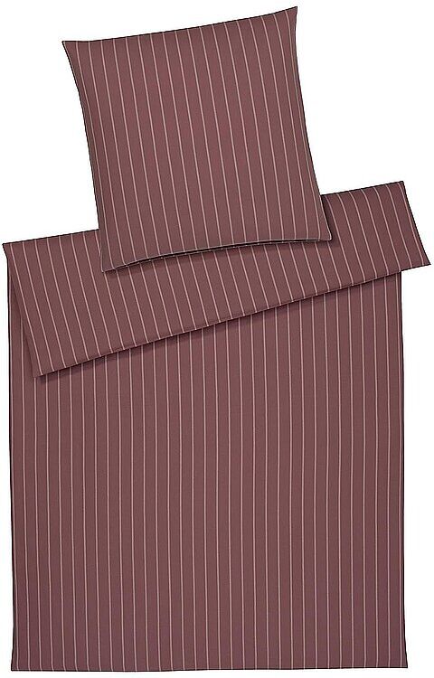 ELEGANTE Flanell Bettwäsche WINSTON 70x90cm/140x200cm Rosenholz beere EG