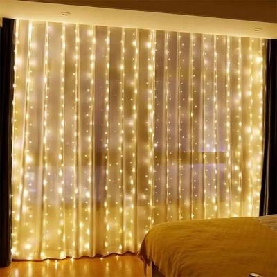 Uplift Picks Radiant USB LED Curtain Lights With Remote For Effortless Celebration Ambiance warm 3x2 M 200 Leds