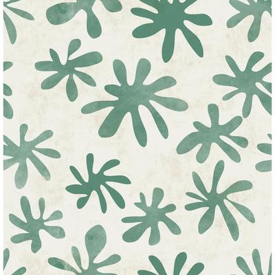 Alja Horvat Green Field of Flowers Peel & Stick Wallpaper