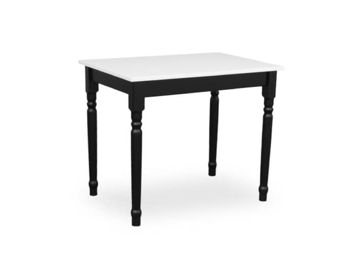 Metdrew Esstisch aus Holz Tisch 100x60 Kompakt & stabil Mit dekorativen Beinen für 4 Personen Kleiner Küchentisch Skandinavisches Design Tischplatte: Weiß