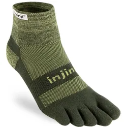 Injinji Herren Trail Midweight Mini-Crew Socks grün