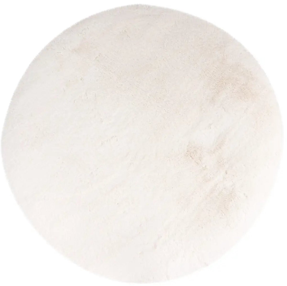 Rond Fluffy Vloerkleed Dutch XXL Crème Polyester