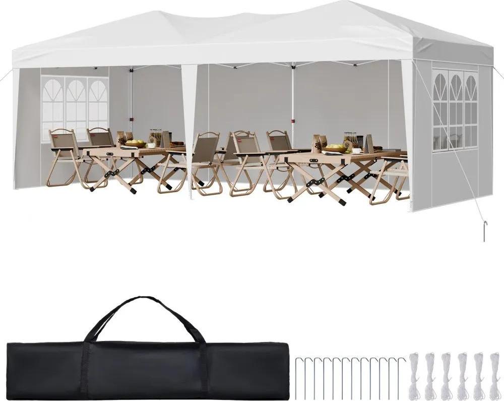 Faltpavillon Pavillon 5,9x2,96x2,65m - Festzelt Gartenzelt mit Seitenwänden - Partyzelt Outdoor Gartenpavillon