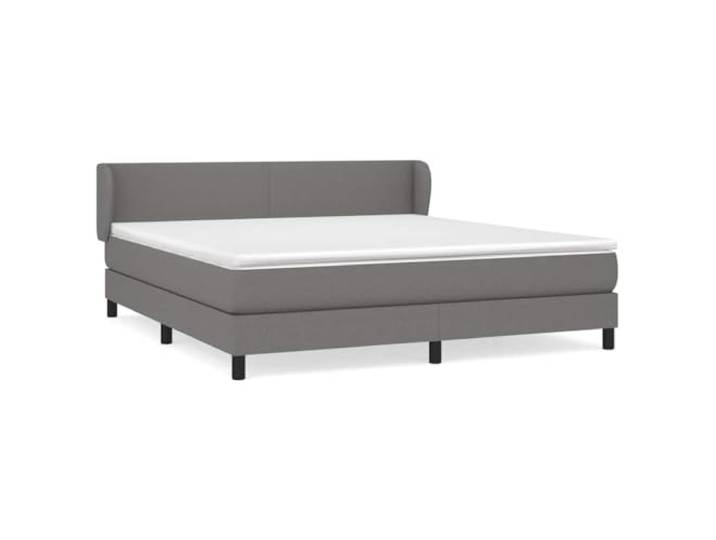 PUGYNBK Boxspringbett mit Matratze, 160 x 200 cm Verstellbares Kopfteil, Taschenfederkerne, mittlere Festigkeit, atmungsaktiver Stoff, inklusive Anleitung (evtl. nicht in