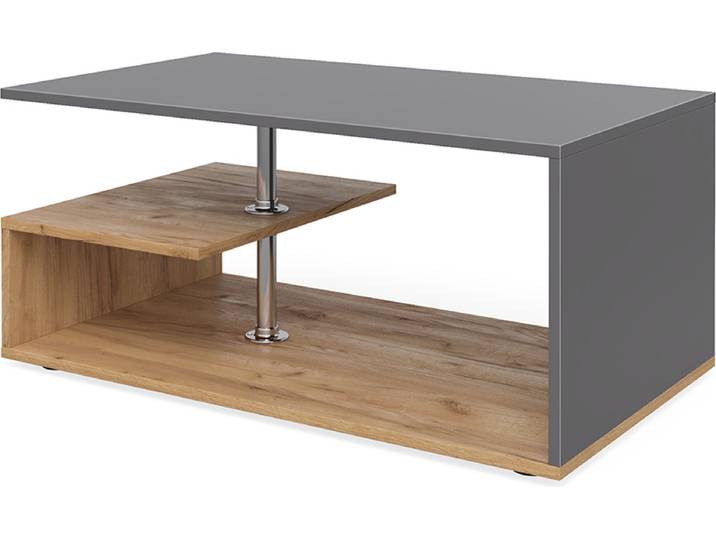 Table basse Vicco Guillermo anthracite/chêne sable 91x52.6cm\, Model 30184