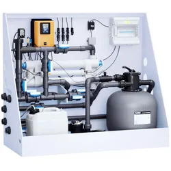 Pool-Technikwand UV-Tec | LowSalt mit UV-Desinfektion, Salzwasserelektrolyse inkl. pH & Sandfilteranlage