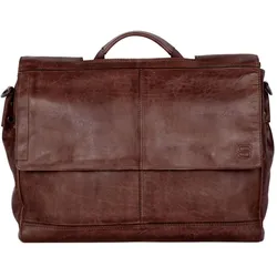 Spikes & Sparrow Leren Laptoptas - Benzo - Donkerbruin (15.60"), Notebooktasche, Braun