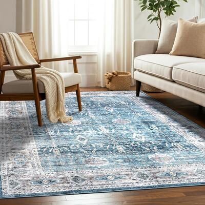 Delara Machine Washable Area Rug, Soft & Durable, Non-Slip Backing, Eco- Friendly GRS certified.