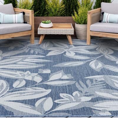 Alise Rugs Exo Coastal Floral Indoor/Outdoor Area Rug